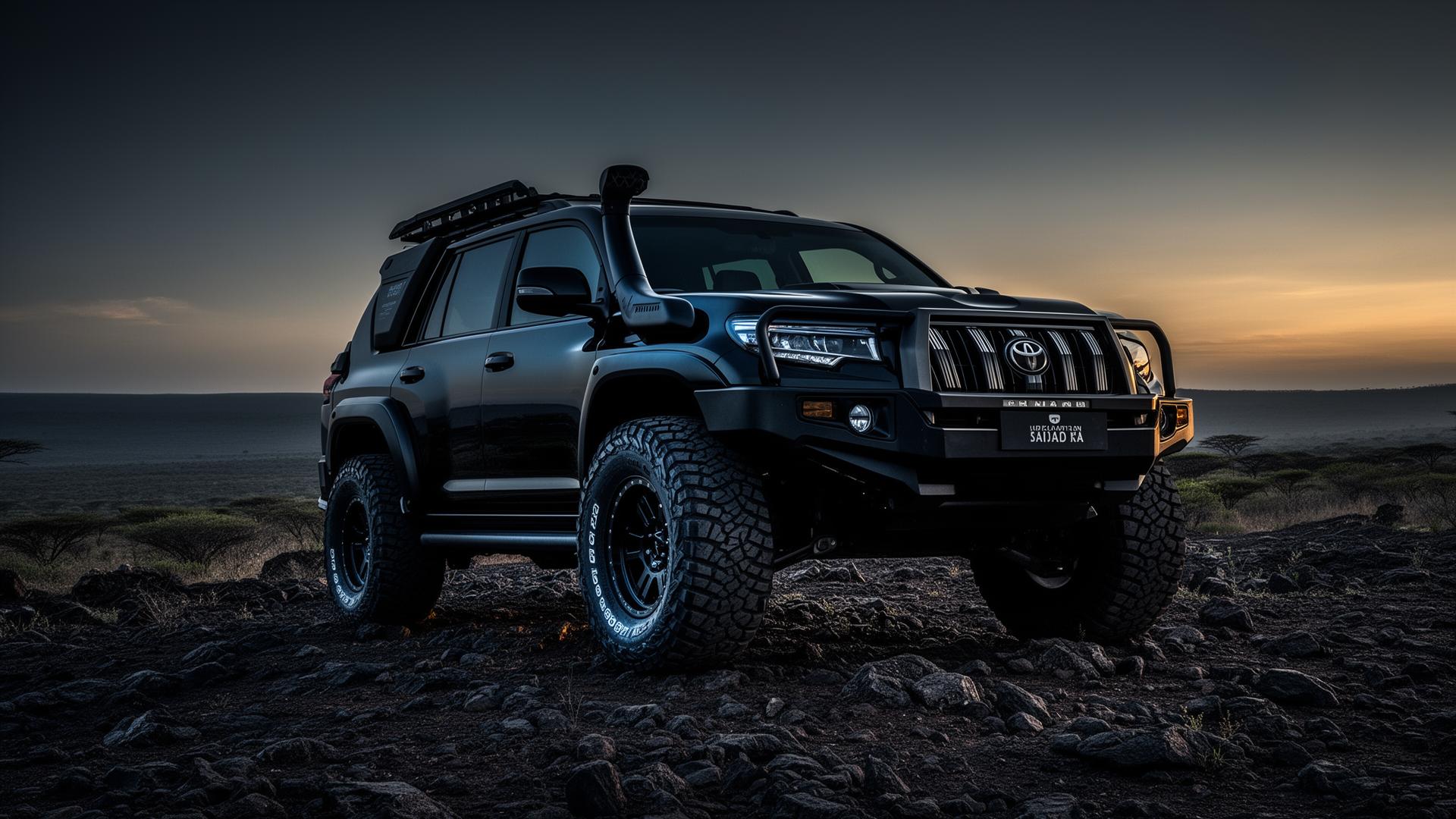 4x4 vehicle fitted with off-road tyres